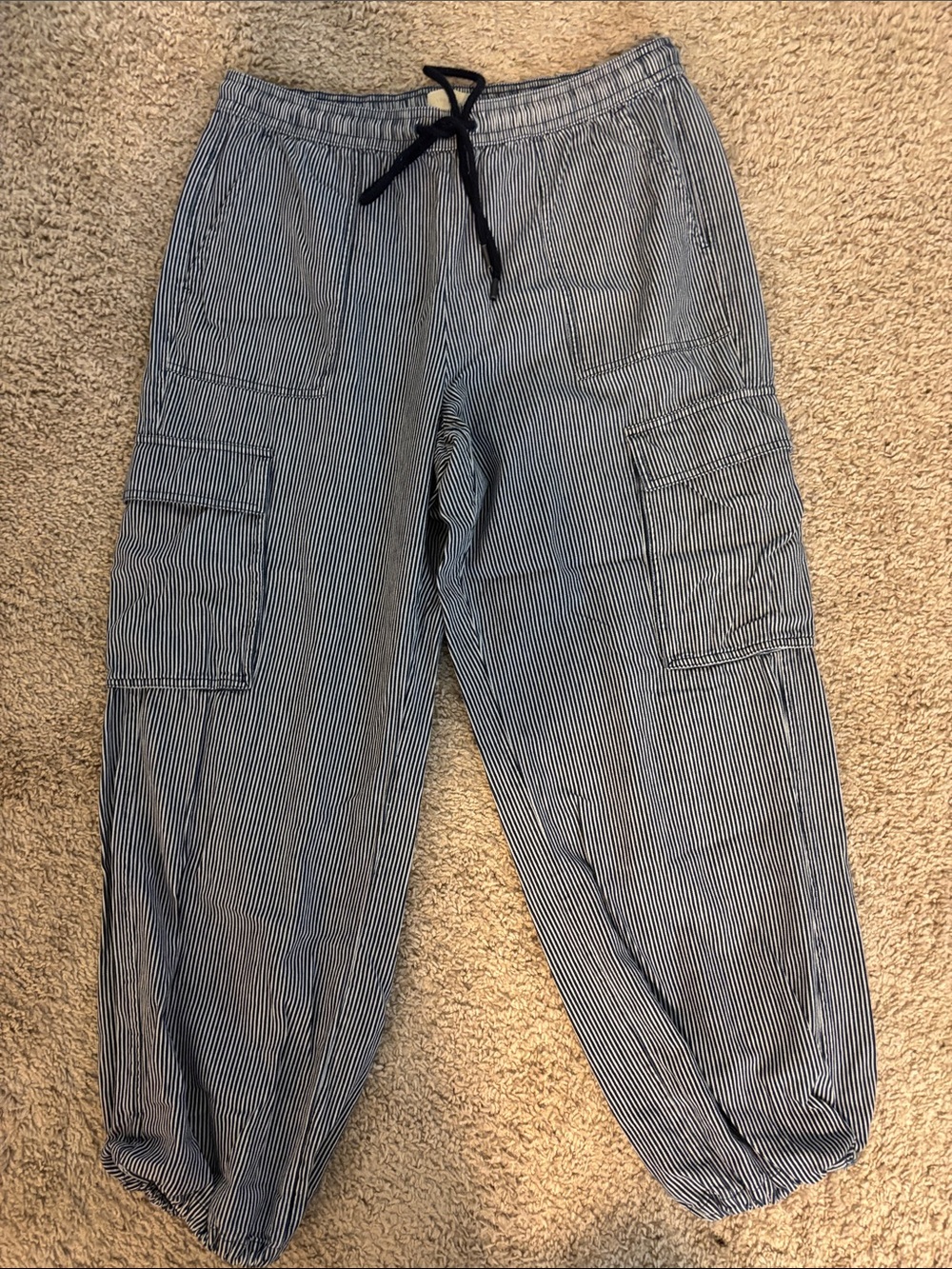 Lou & Grey Striped Navy and White Joggers
